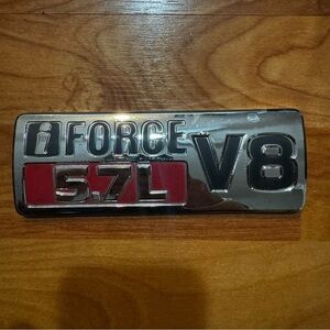 Used OEM Right-Hand "iForce 5.7L V8" Fender Emblem 2007-2013 Toyota Tundra